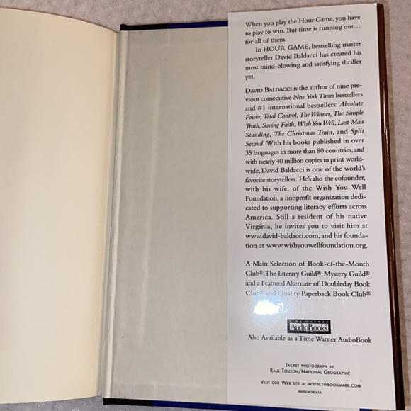 HOUR GAME by David Baldacci Hardback Book w/ Dust Jacket - Picture 5 of 6